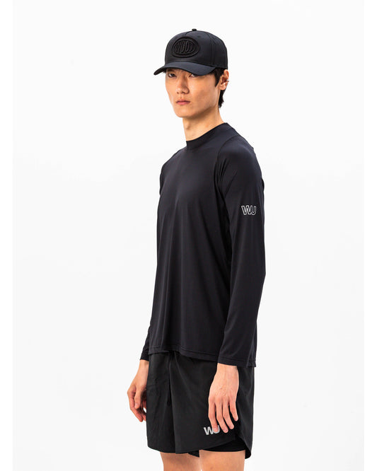 Performance Tee WOOTUNIT maniche lunghe vista laterale tre quarti