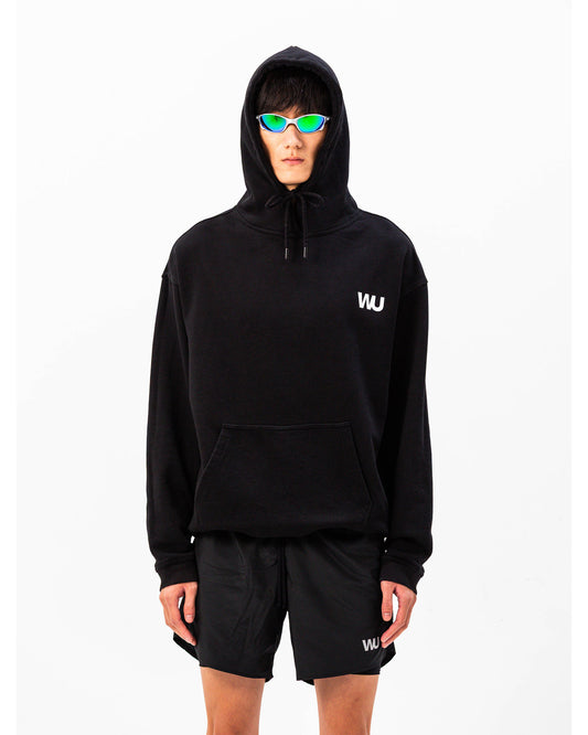 Felpa cotone premium WOOTUNIT vista frontale tre quarti
