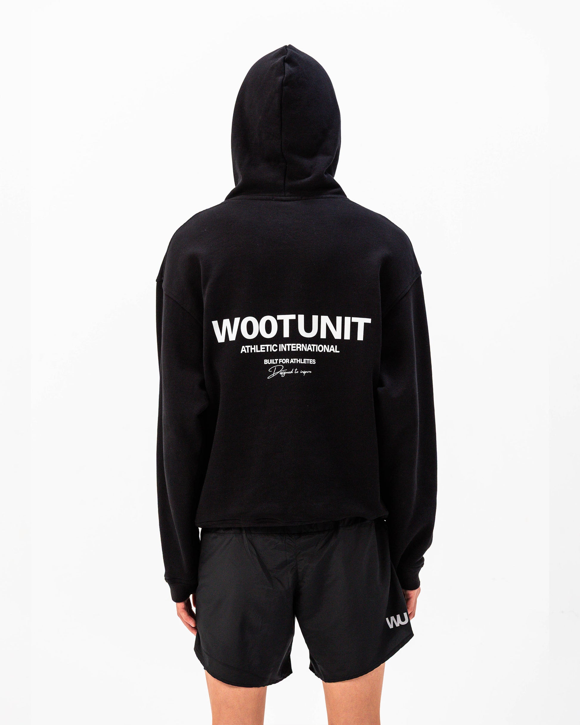 Felpa cotone premium WOOTUNIT vista posteriore tre quarti
