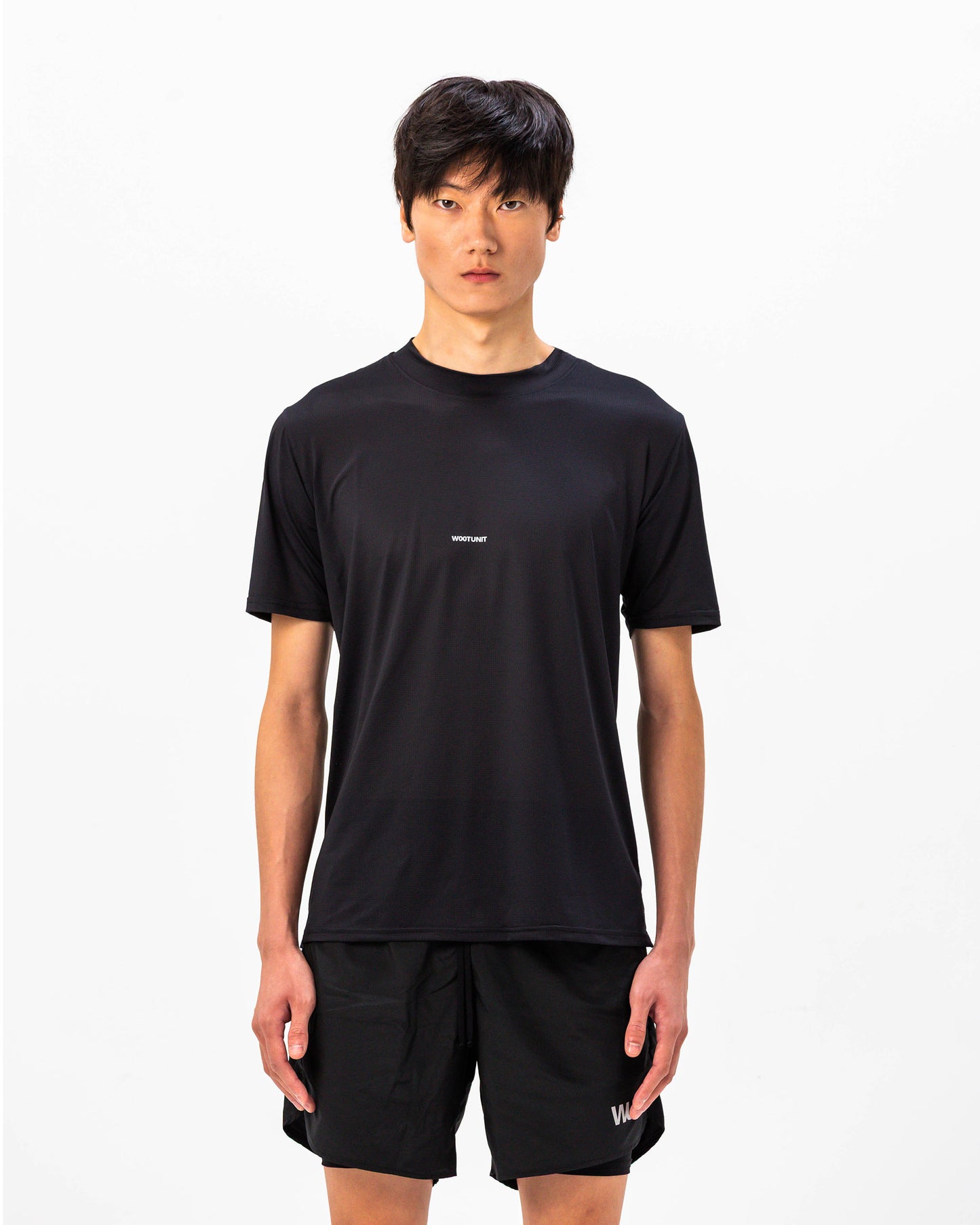 Icon Tee WOOTUNIT manica corta vista frontale tre quarti
