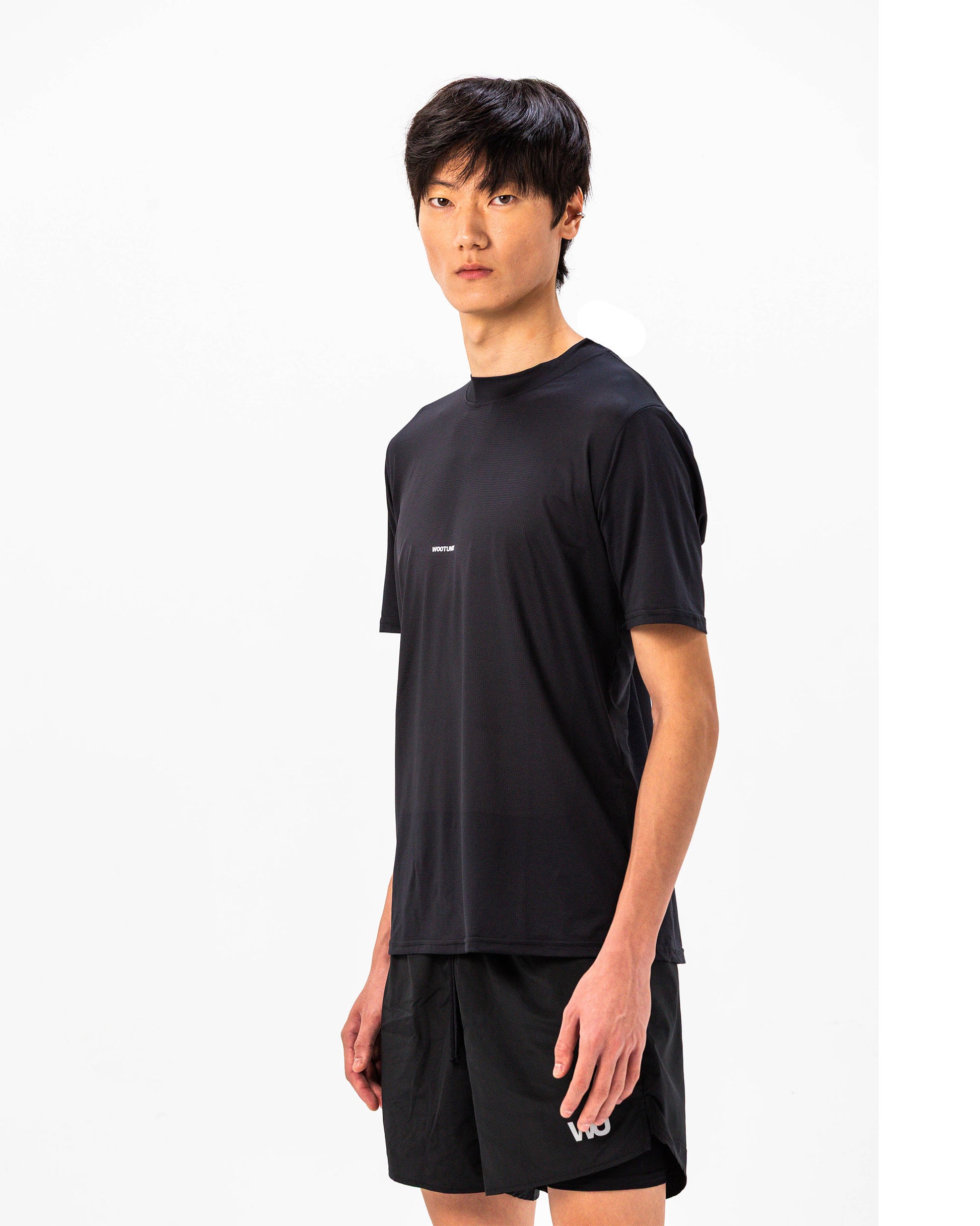 Icon Tee WOOTUNIT manica corta vista laterale tre quarti

