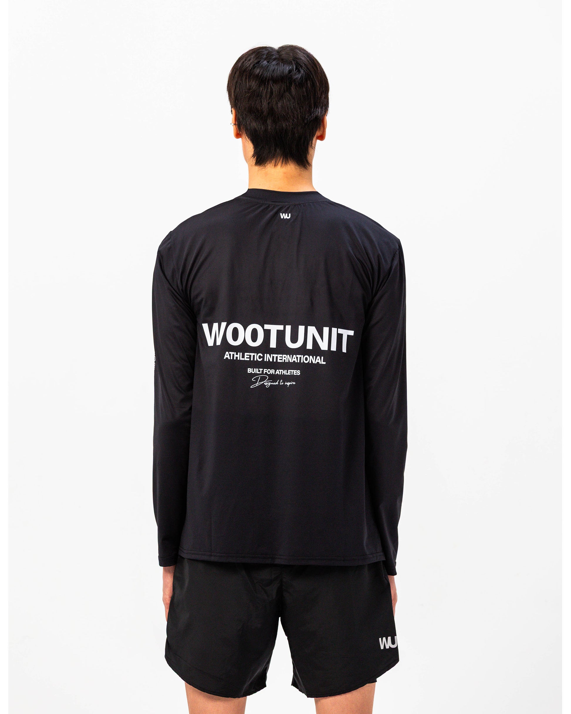 Icon Tee WOOTUNIT manica lunga vista posteriore tre quarti

