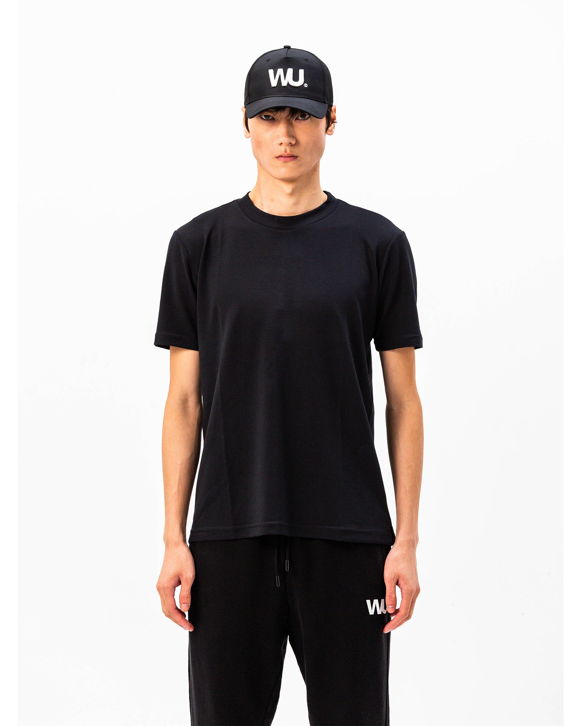 Maglietta Modal maniche corte WOOTUNIT vista frontale tre quarti
