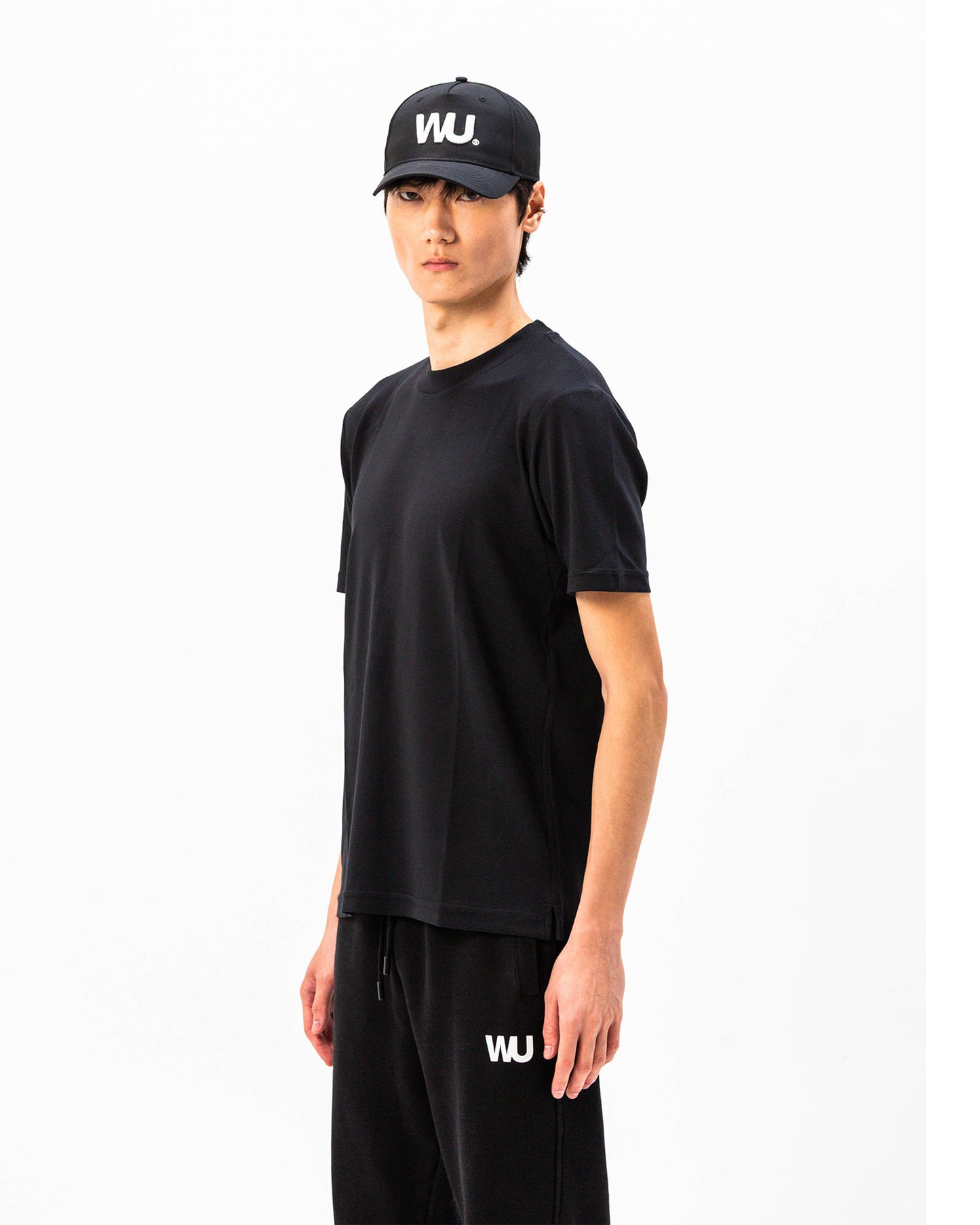 Maglietta Modal maniche corte WOOTUNIT vista laterale tre quarti
