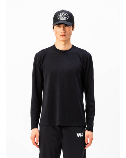 Maglietta Modal maniche lunghe WOOTUNIT vista frontale tre quarti
