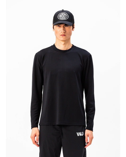 Maglietta Modal maniche lunghe WOOTUNIT vista frontale tre quarti
