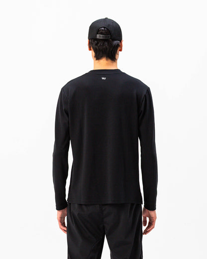 Maglietta Modal maniche lunghe WOOTUNIT vista posteriore tre quarti