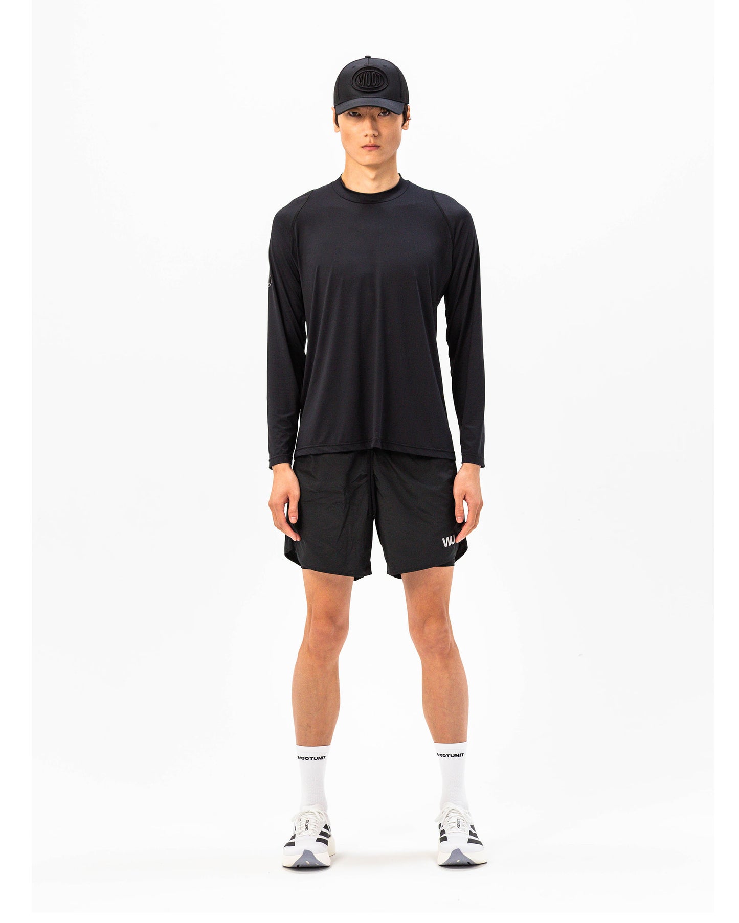 Performance Tee WOOTUNIT maniche lunghe vista frontale intera
