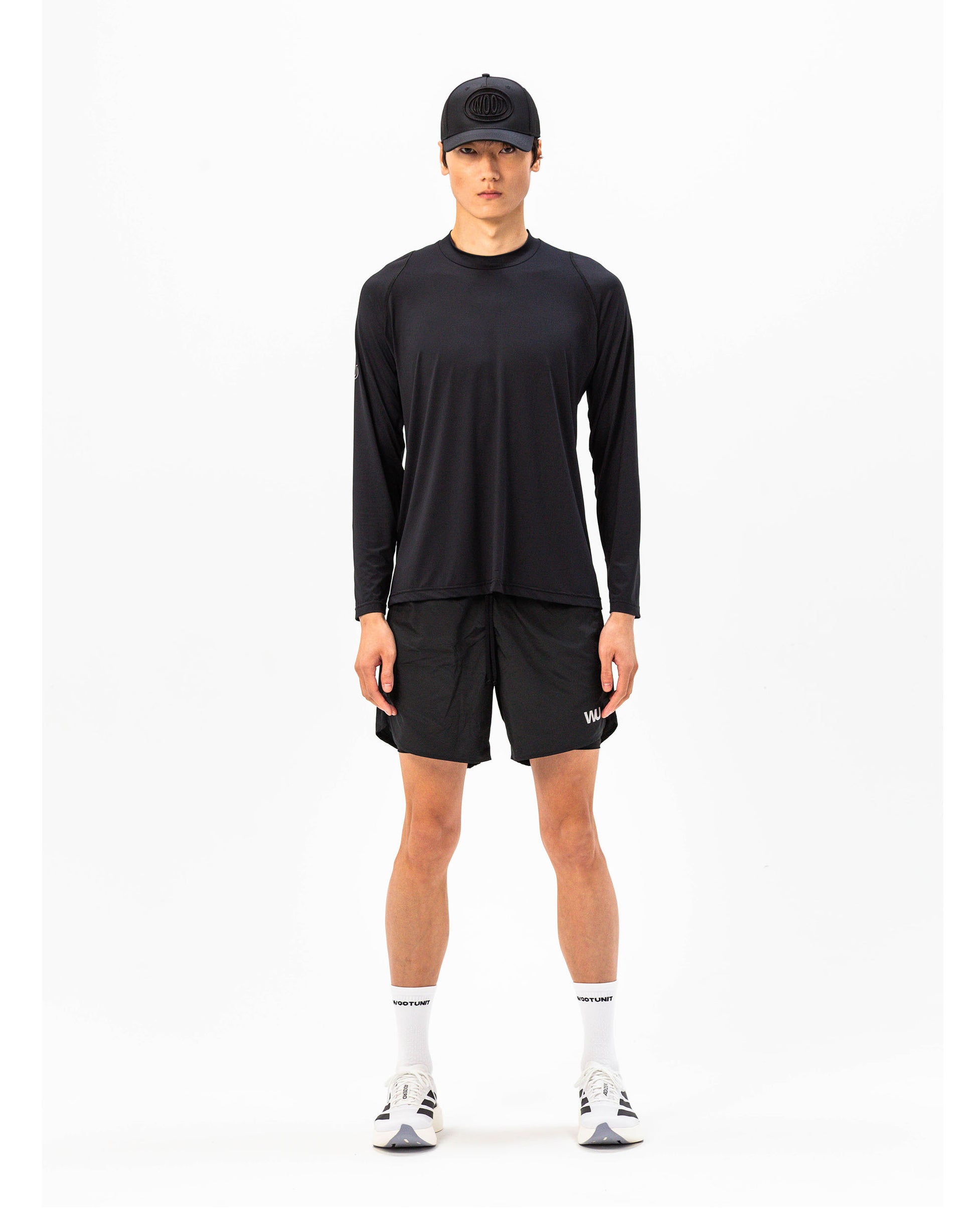 Performance Tee WOOTUNIT maniche lunghe vista frontale intera
