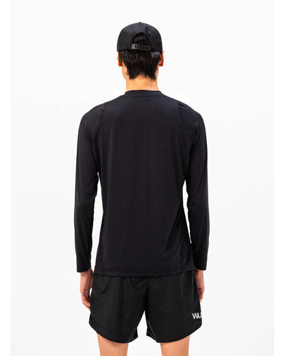 Performance Tee WOOTUNIT maniche lunghe vista posteriore tre quarti

