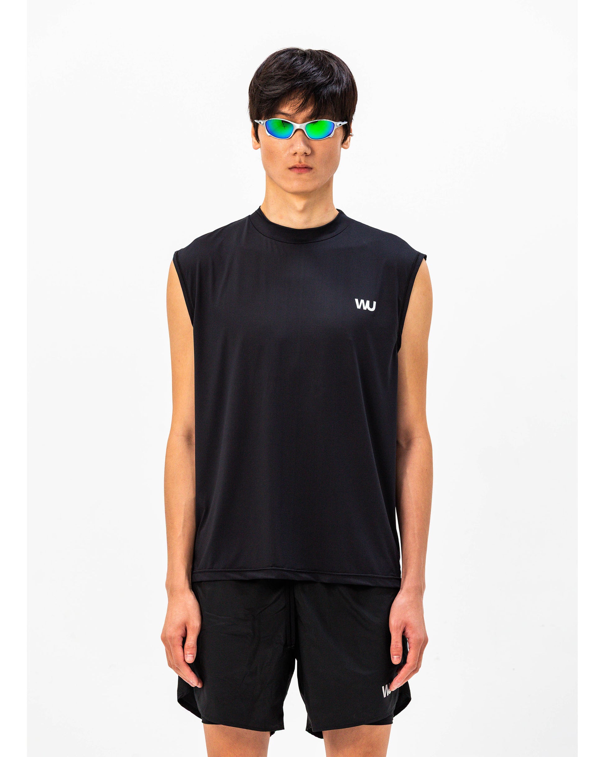 Canotta tecnica WOOTUNIT vista frontale tre quarti
