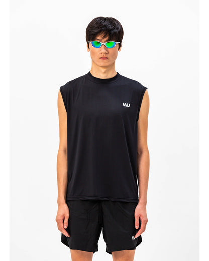 Canotta tecnica WOOTUNIT vista frontale tre quarti
